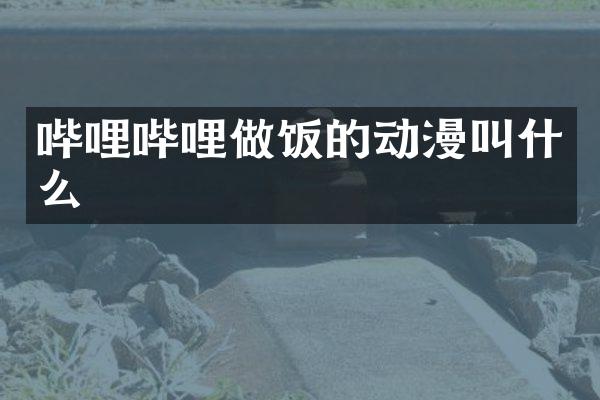哔哩哔哩做饭的动漫叫什么