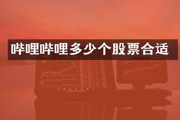 哔哩哔哩多少个股票合适