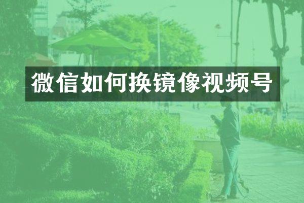 微信如何换镜像视频号
