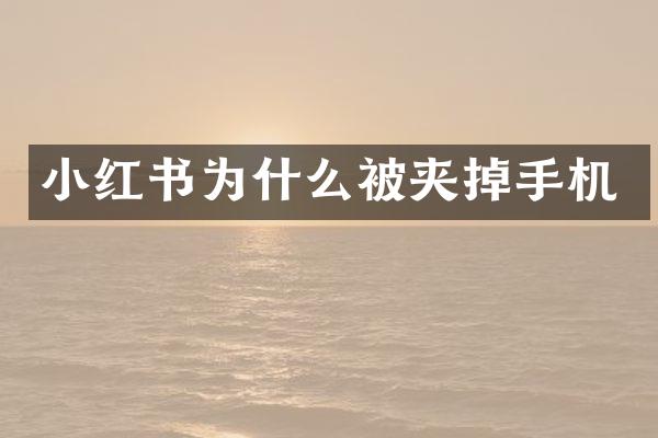 小红书为什么被夹掉手机