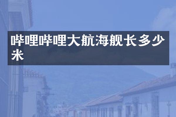 哔哩哔哩大航海舰长多少米