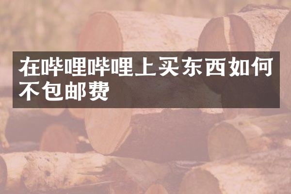 在哔哩哔哩上买东西如何不包邮费