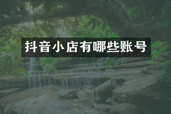 抖音小店有哪些账号