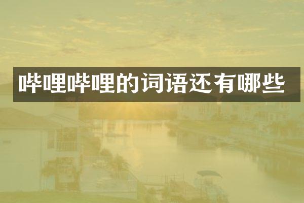 哔哩哔哩的词语还有哪些