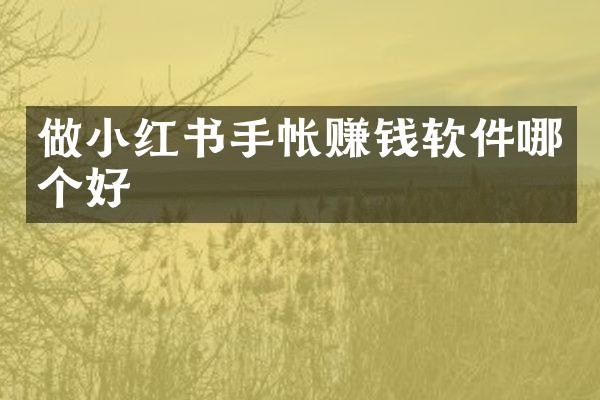 做小红书手帐赚钱软件哪个好
