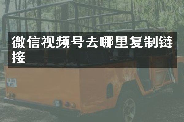 微信视频号去哪里复制链接