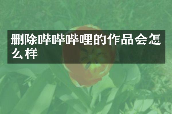 删除哔哔哔哩的作品会怎么样
