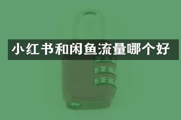 小红书和闲鱼流量哪个好