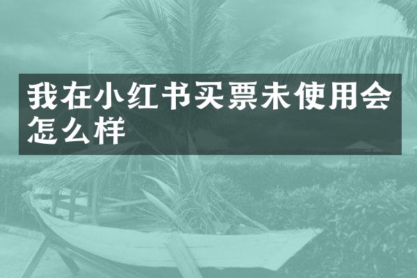 我在小红书买票未使用会怎么样