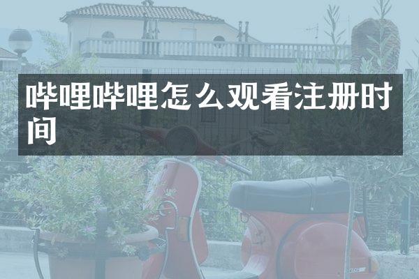 哔哩哔哩怎么观看注册时间