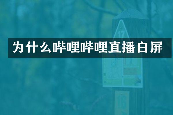 为什么哔哩哔哩直播白屏