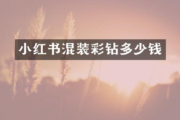 小红书混装彩钻多少钱