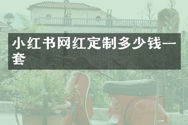 小红书网红定制多少钱一套