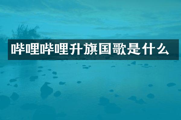 哔哩哔哩升旗国歌是什么