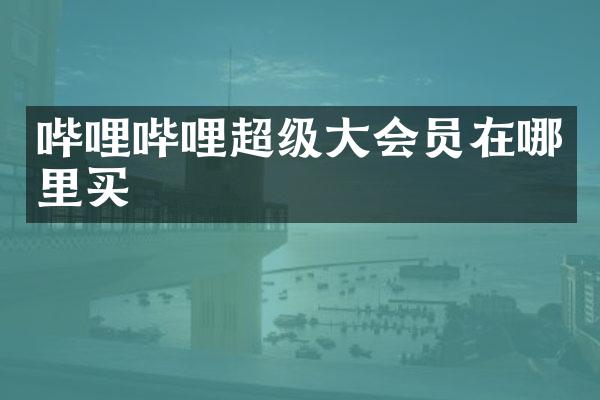哔哩哔哩超级大会员在哪里买