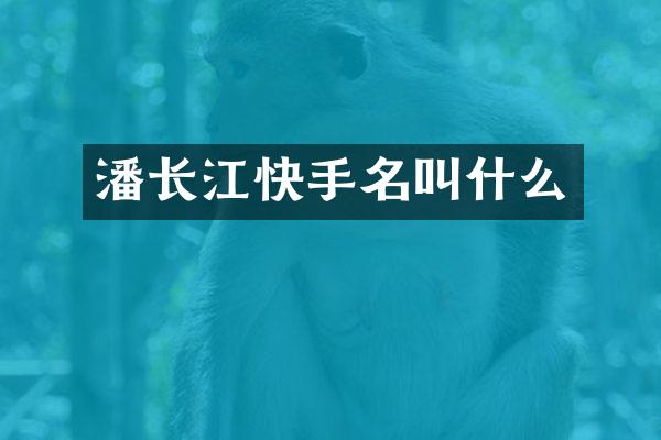 潘长江快手名叫什么