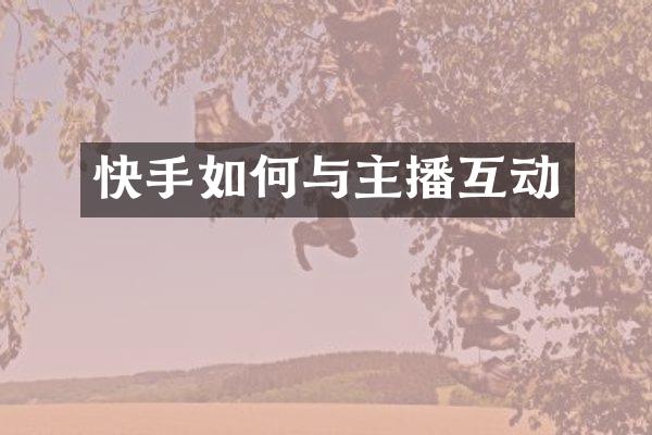 快手如何与主播互动