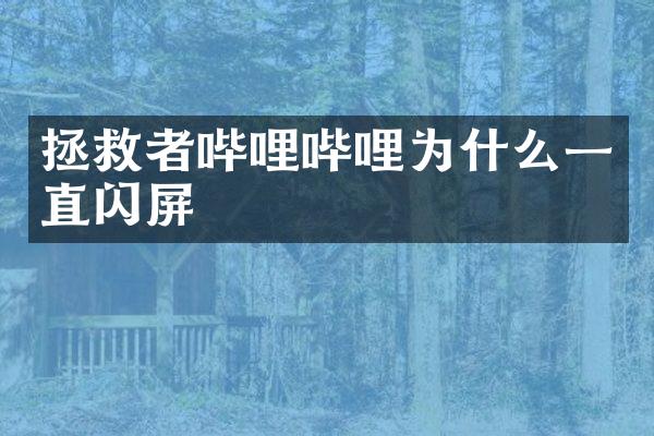 拯救者哔哩哔哩为什么一直闪屏