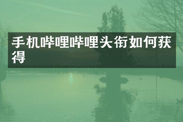 手机哔哩哔哩头衔如何获得