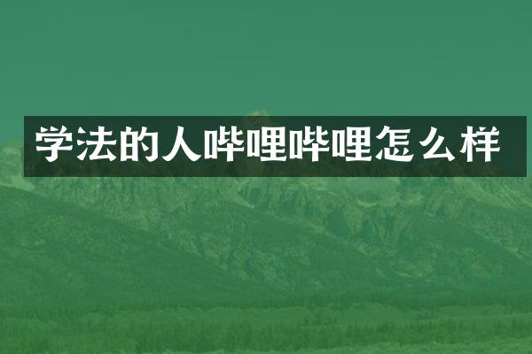 学法的人哔哩哔哩怎么样