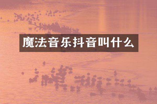 魔法音乐抖音叫什么