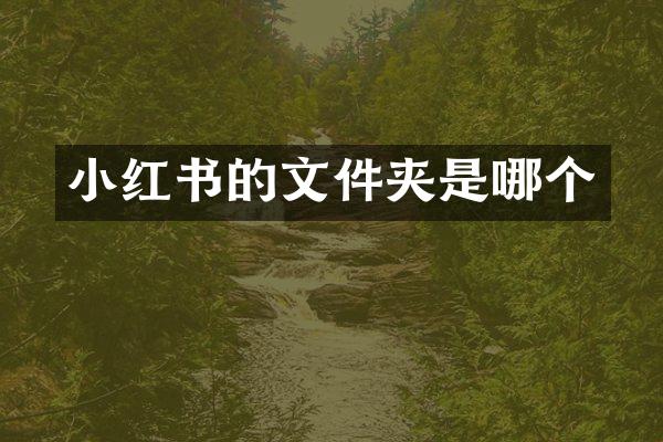 小红书的文件夹是哪个