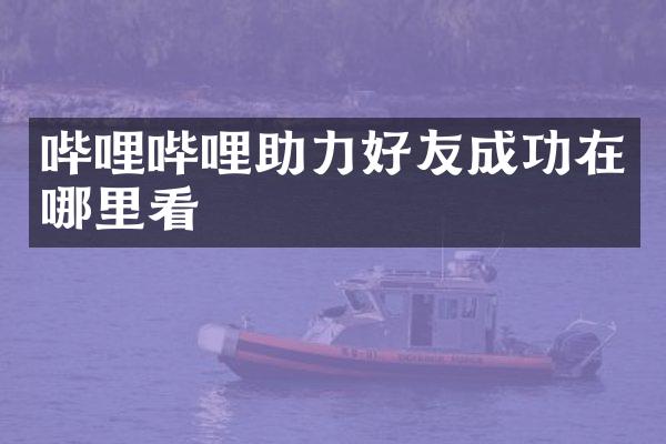 哔哩哔哩助力好友成功在哪里看