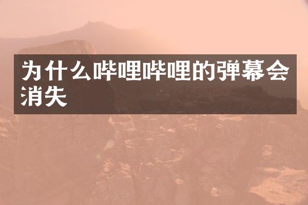 为什么哔哩哔哩的弹幕会消失