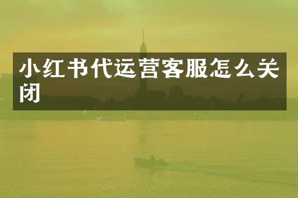 小红书客服怎么关闭