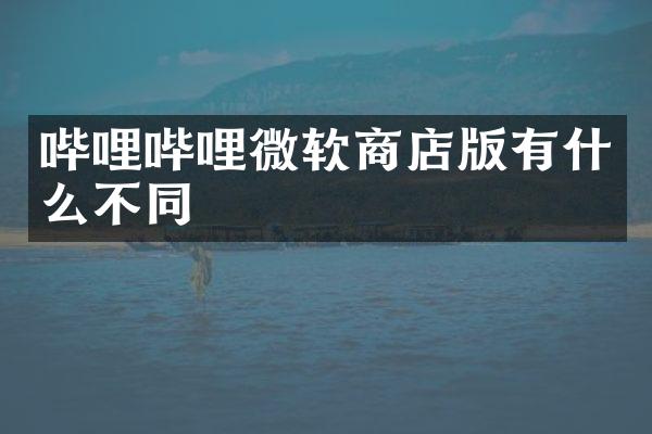 哔哩哔哩微软商店版有什么不同