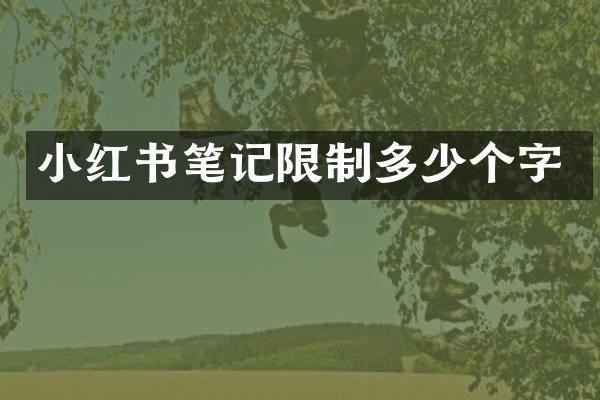 小红书笔记限制多少个字