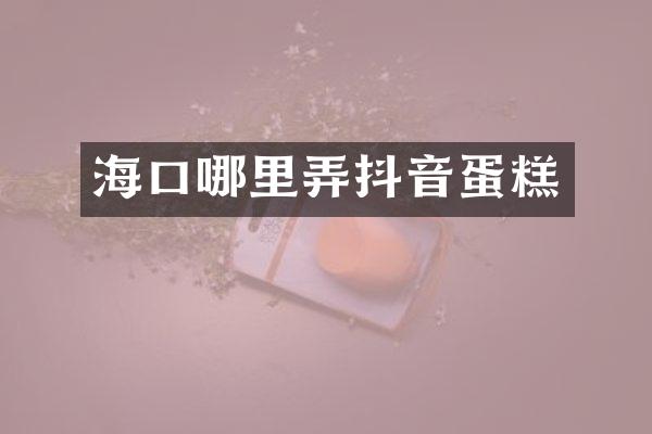 海口哪里弄抖音蛋糕