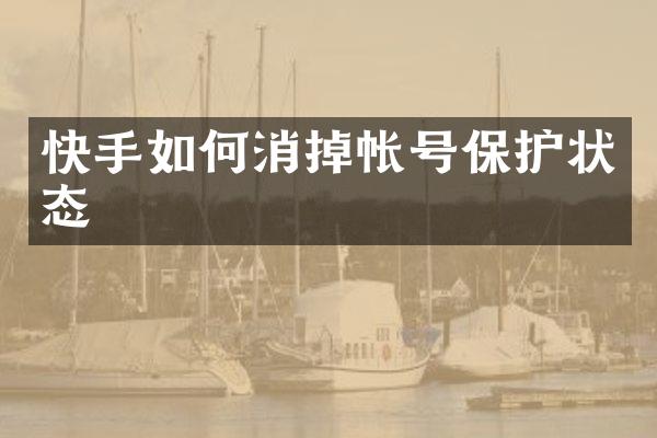 快手如何消掉帐号保护状态