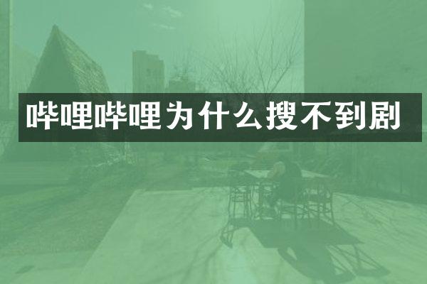 哔哩哔哩为什么搜不到剧