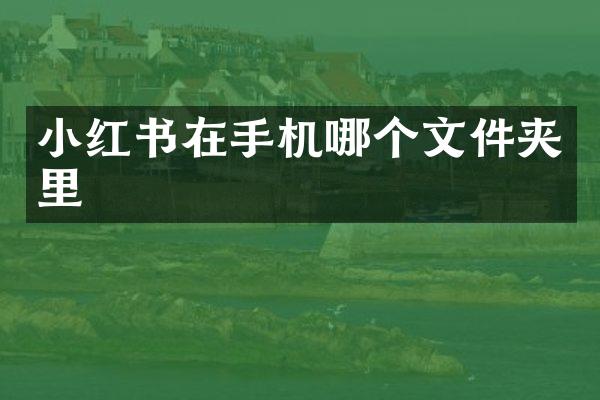 小红书在手机哪个文件夹里
