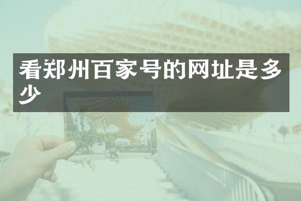看郑州百家号的网址是多少