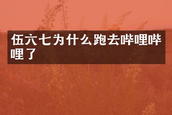 伍六七为什么跑去哔哩哔哩了