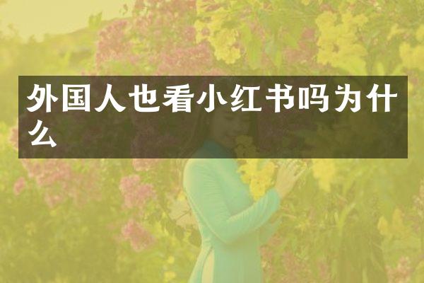 外国人也看小红书吗为什么