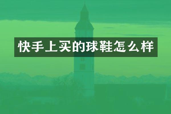 快手上买的球鞋怎么样