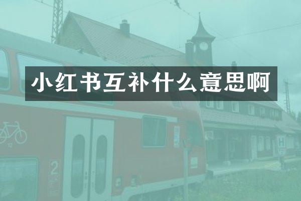 小红书互补什么意思啊