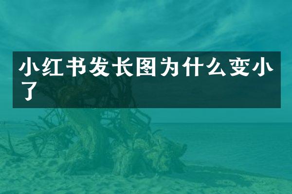 小红书发长图为什么变小了