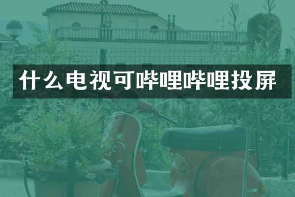 什么电视可哔哩哔哩投屏