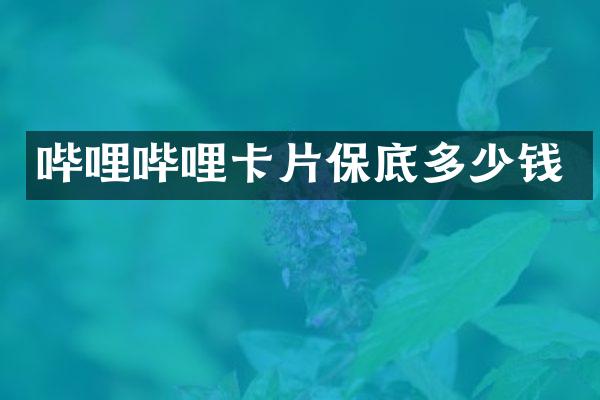 哔哩哔哩卡片保底多少钱