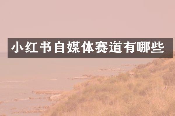 小红书自媒体赛道有哪些