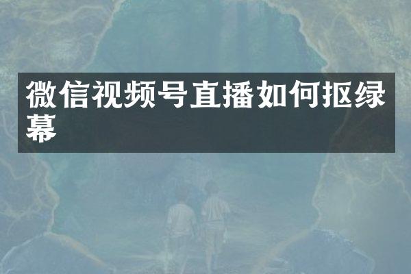 微信视频号直播如何抠绿幕