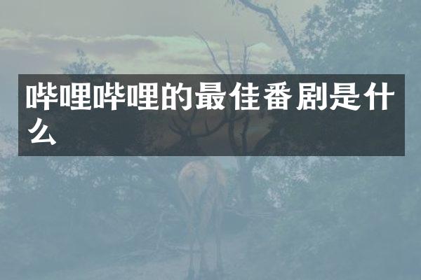 哔哩哔哩的最佳番剧是什么