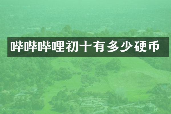 哔哔哔哩初十有多少硬币