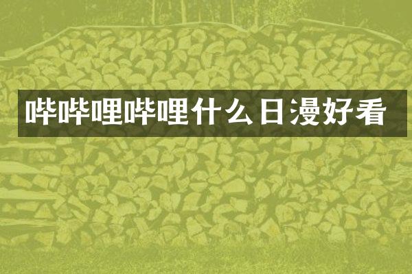 哔哔哩哔哩什么日漫好看