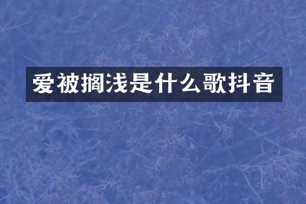 爱被搁浅是什么歌抖音