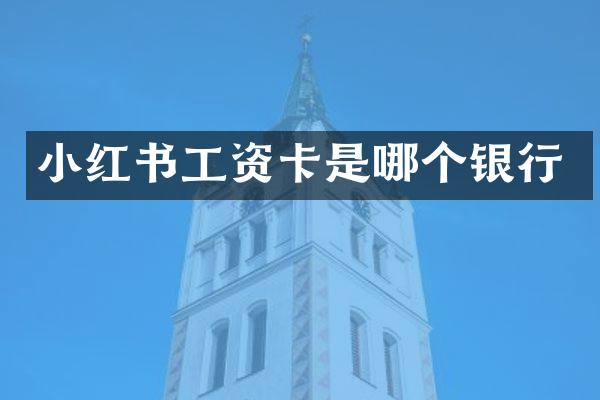小红书工资卡是哪个银行